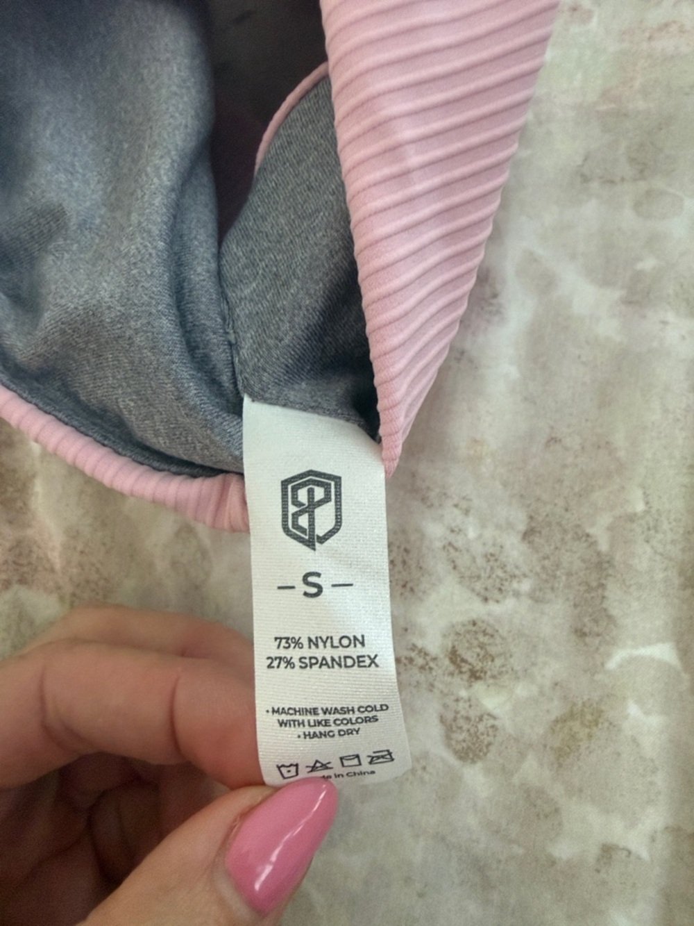 Born Primitive Pink Ribbed Sports Bra - Picture 3 of 3
